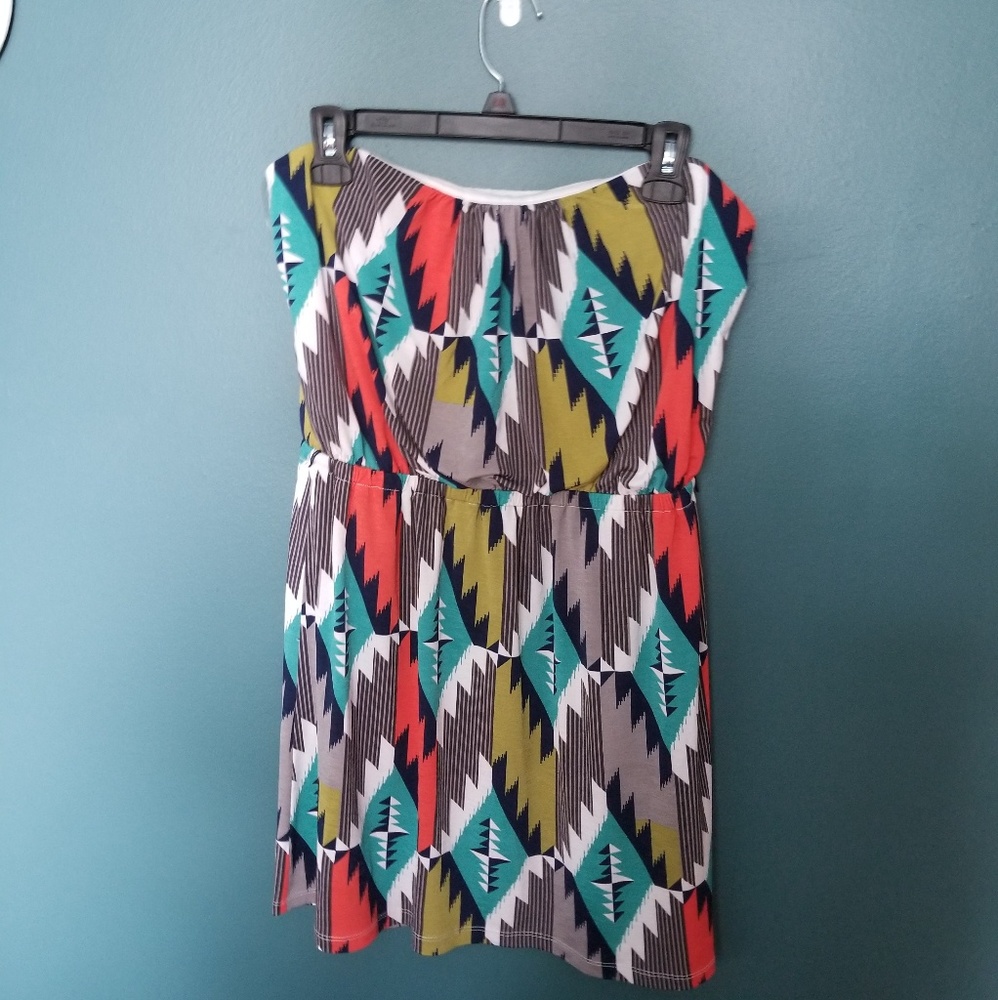 Strapless Aztec Dress NWOT